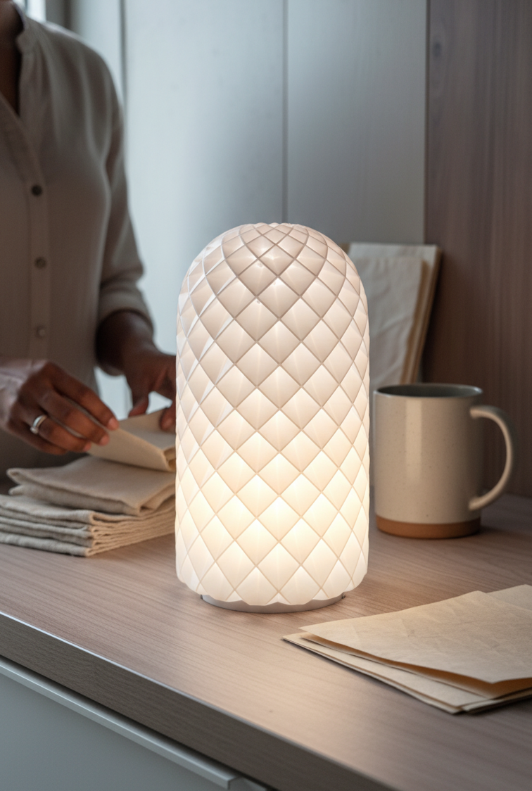 Modern diamond texture night lamp for bedroom