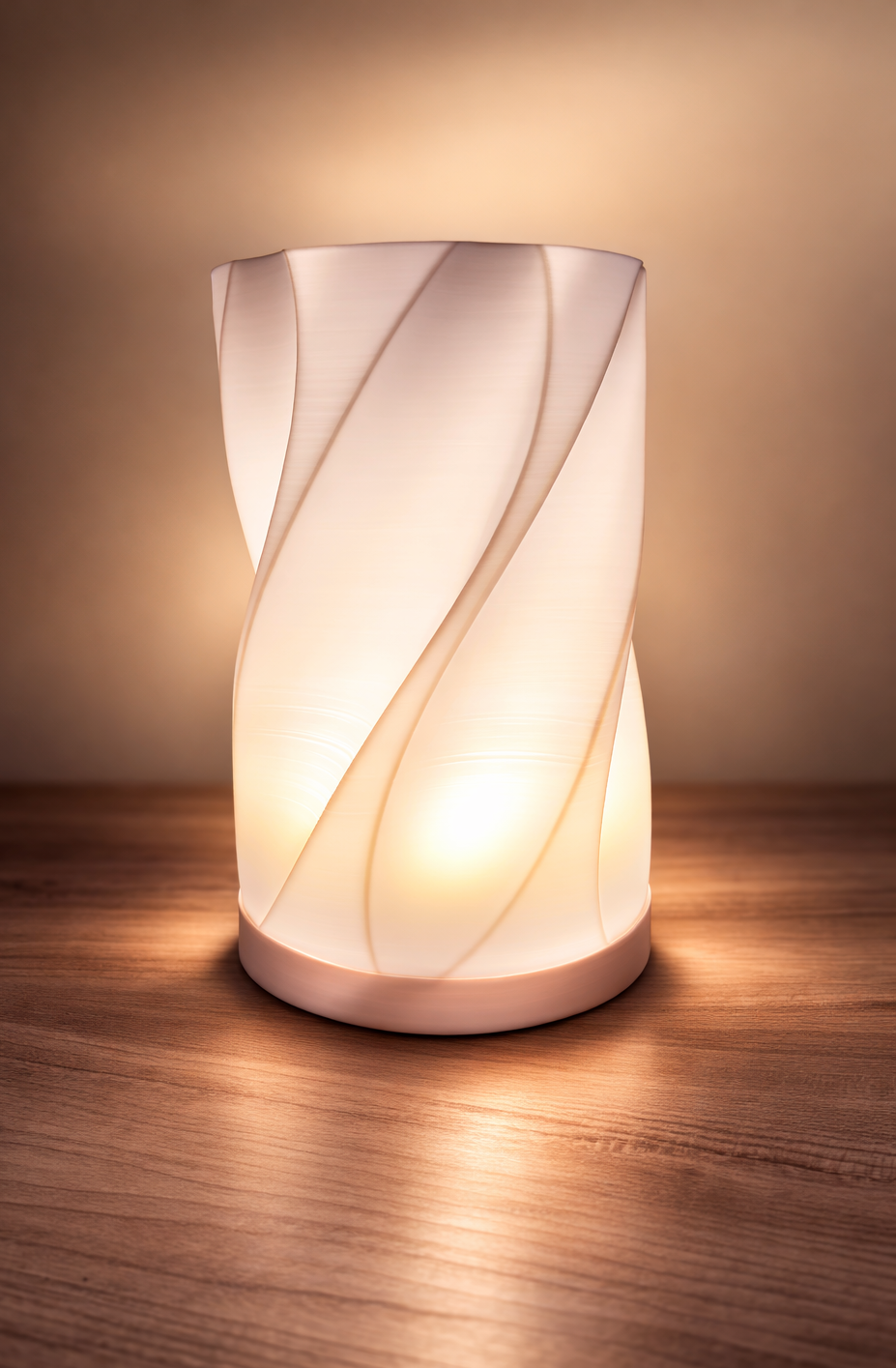 Modern spiral bedside night lamp for bedroom