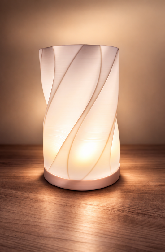 Modern spiral bedside night lamp for bedroom