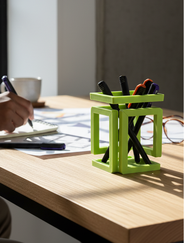 Creative pen holder desk accessory modern design