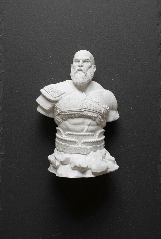 Kratos God of War bust figurine gaming desk decor