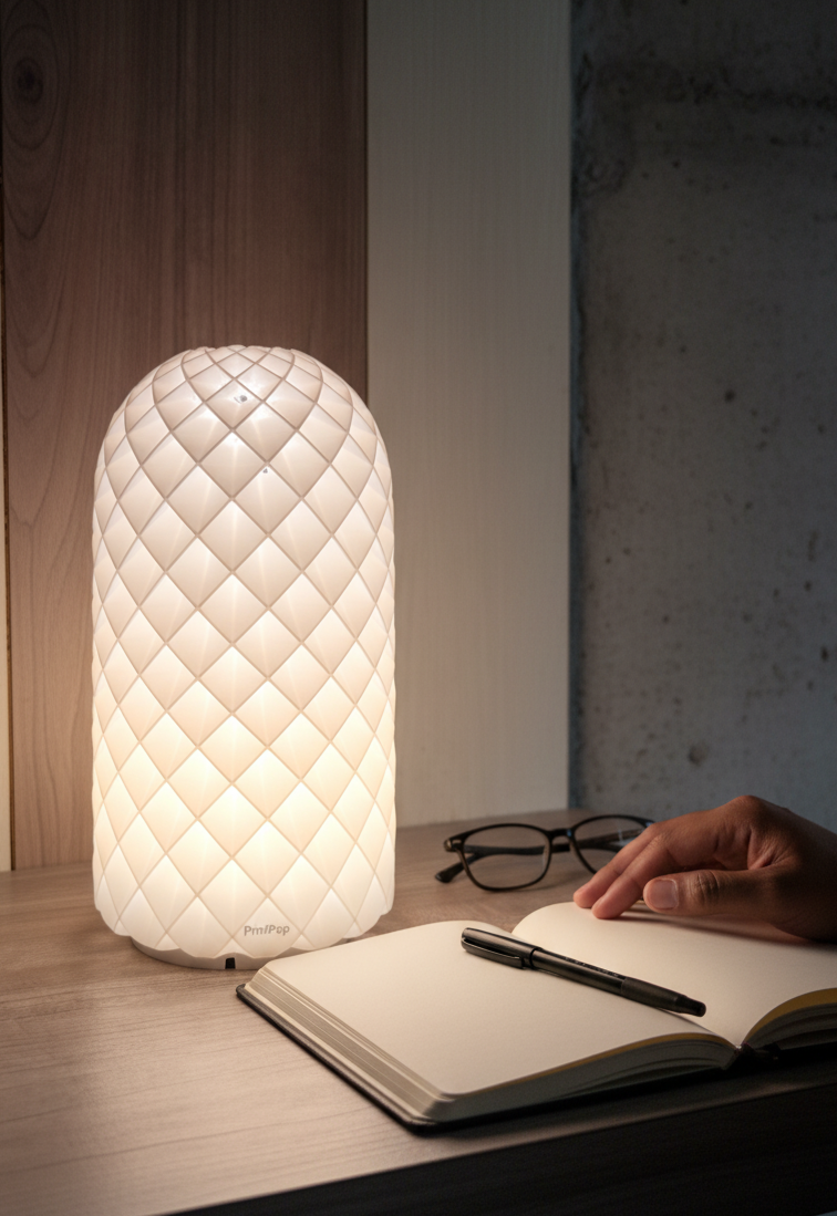 Diamond pattern LED table lamp decorative bedside light
