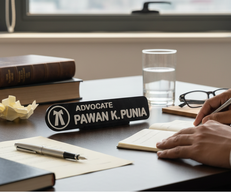 Modern personalized desk name plate